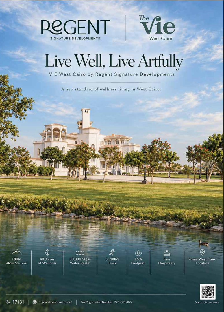 Live Well, Live Artfully — The Vie West Cairo Official Full-Page Ad